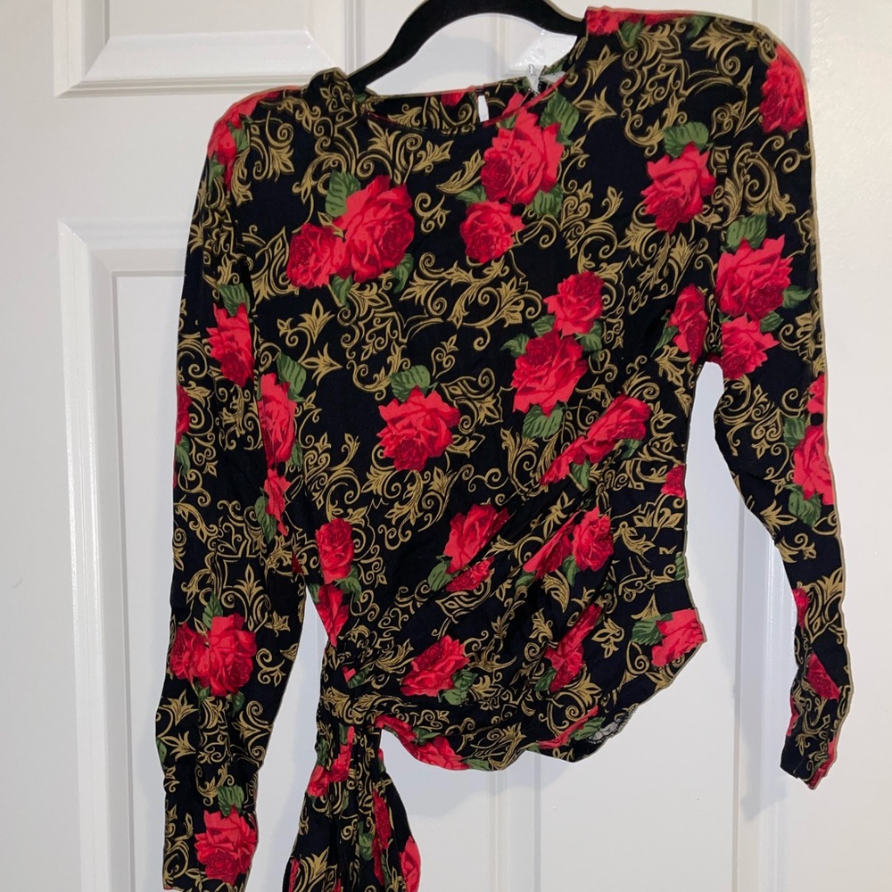 Re/done floral long sleeve top size small
